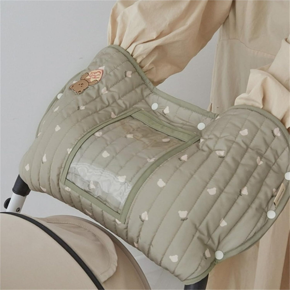 Watertight Windproof Strollers Mittens Handlebar Warmer Compatible with Cold Weather Outings Easy to Install Clean(Color 4)