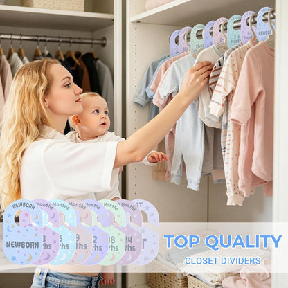 Baby Closet Dividers, 8 Pcs Double-Sided Nursery Clothes Organizer