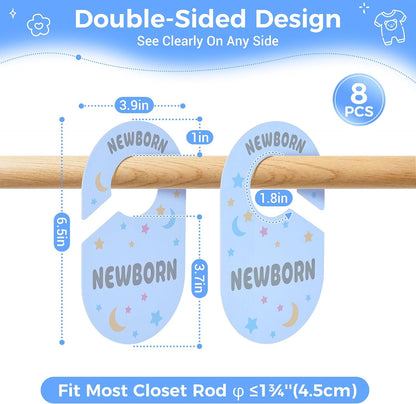 Baby Closet Dividers, 8 Pcs Double-Sided Nursery Clothes Organizer