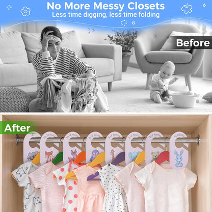 Baby Closet Dividers, 8 Pcs Double-Sided Nursery Clothes Organizer