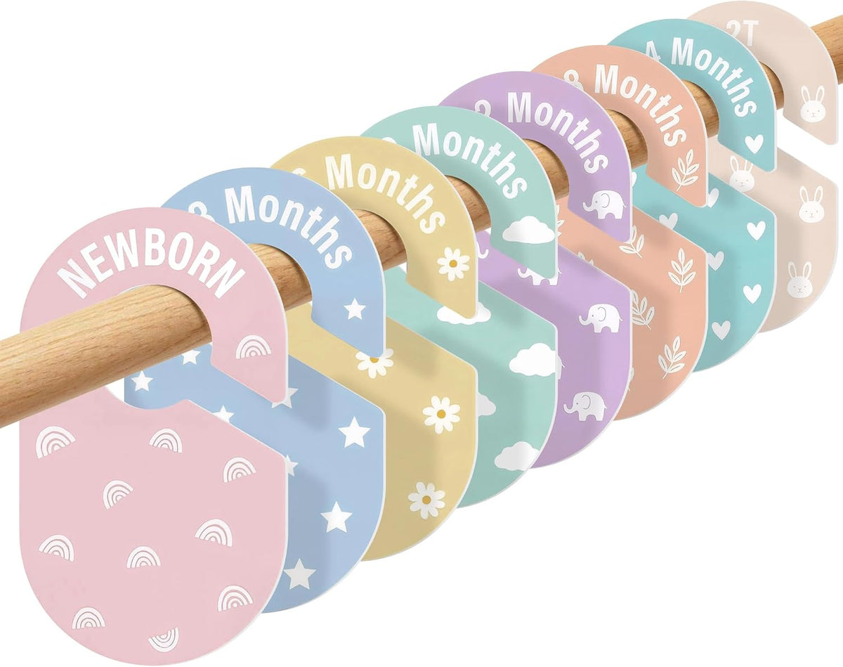 Baby Closet Dividers, 8 Pcs Double-Sided Nursery Clothes Organizer