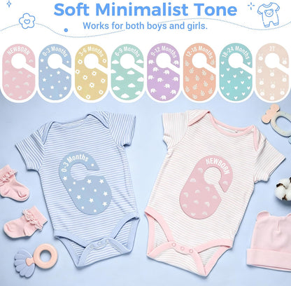 Baby Closet Dividers, 8 Pcs Double-Sided Nursery Clothes Organizer