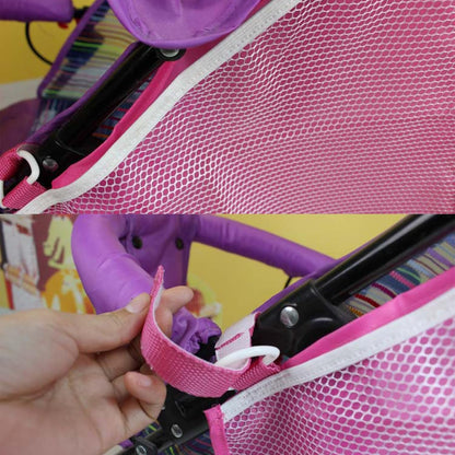 2 Pack Universal Side Sling Stroller Mesh Cargo Net and Organizer, Extra Stroller Storage Space, Non-Slip and Adjustable Straps