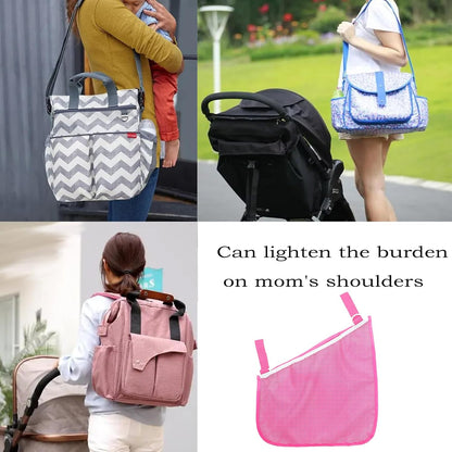 2 Pack Universal Side Sling Stroller Mesh Cargo Net and Organizer, Extra Stroller Storage Space, Non-Slip and Adjustable Straps