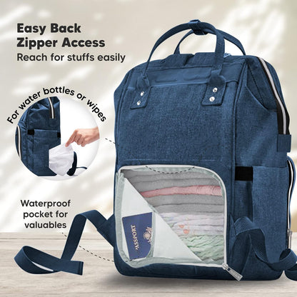 Portable Diaper Changing Pad and Diaper Bag Backpack - Waterproof Foldable Baby Changing Mat - Waterproof Multi Function Baby Travel Bags - Diaper Changing Station - ravel Diaper Change Pad