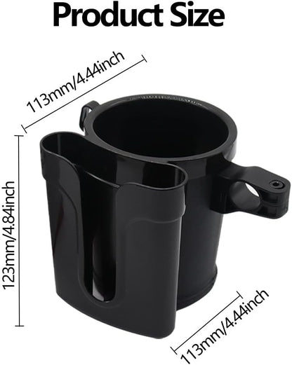 Bike Cup Holder & Phone Mount, 3‑in‑1 Universal Drink Bottle Mount