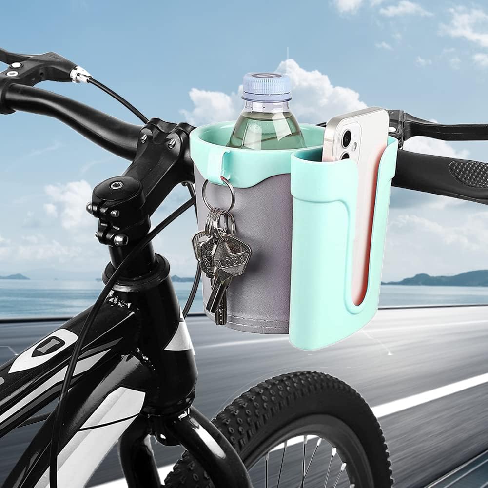 Bike Cup Holder & Phone Mount, 3‑in‑1 Universal Drink Bottle Mount