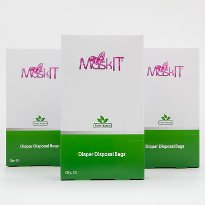 Diaper Disposal Bags | Eliminate Odor With Our Patented Odor Blocking Diaper Disposal Bags | Fits All Baby Diapers and Most Adult Diaper Sizes | Plant-Based, Made in the USA, Woman Owned