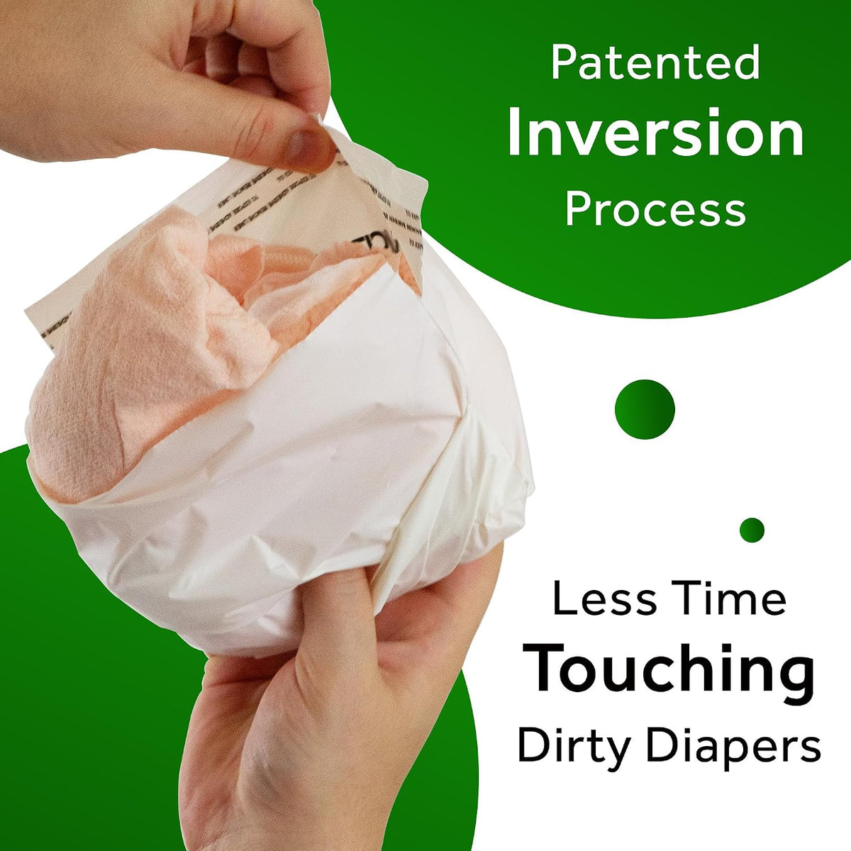 Diaper Disposal Bags | Eliminate Odor With Our Patented Odor Blocking Diaper Disposal Bags | Fits All Baby Diapers and Most Adult Diaper Sizes | Plant-Based, Made in the USA, Woman Owned
