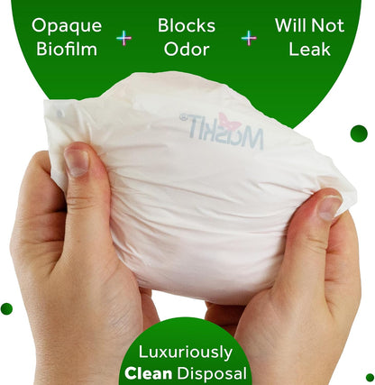 Diaper Disposal Bags | Eliminate Odor With Our Patented Odor Blocking Diaper Disposal Bags | Fits All Baby Diapers and Most Adult Diaper Sizes | Plant-Based, Made in the USA, Woman Owned