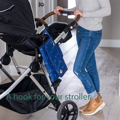 Portable Diaper Changing Pad - One-Hand Design - Grey Arrows