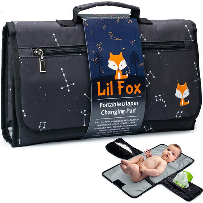 Portable Diaper Changing Pad - One-Hand Design - Grey Arrows