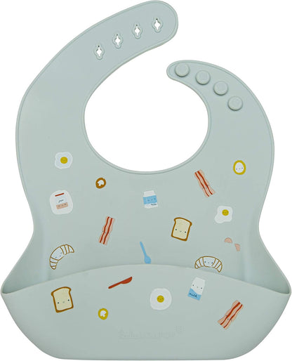 Soft, Waterproof Silicone Feeding Bib for Babies and Toddlers