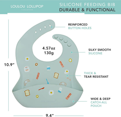 Soft, Waterproof Silicone Feeding Bib for Babies and Toddlers