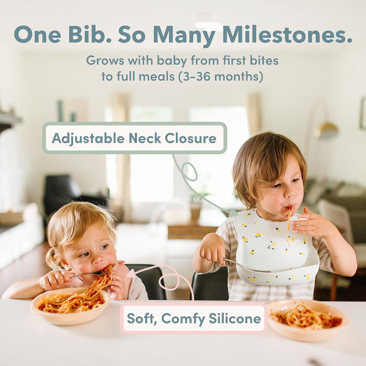Soft, Waterproof Silicone Feeding Bib for Babies and Toddlers