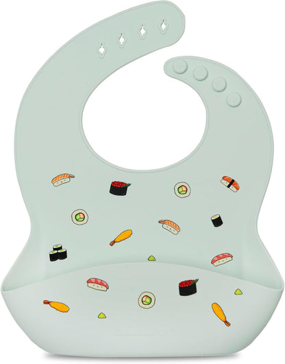 Soft, Waterproof Silicone Feeding Bib for Babies and Toddlers