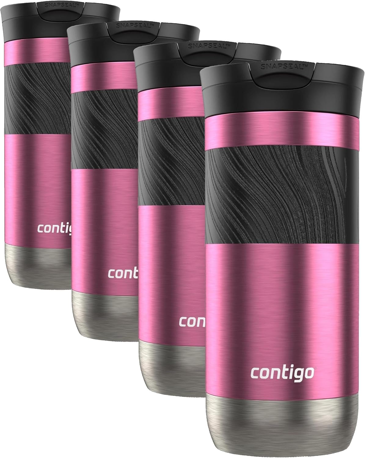 Byron 2.0 Stainless Steel Travel Mug with Snapseal Lid and Grip 20oz, Blueberry, Great for hot and cold beverages