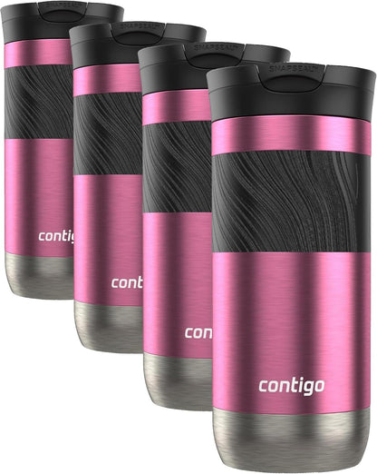 Byron 2.0 Stainless Steel Travel Mug with Snapseal Lid and Grip 20oz, Blueberry, Great for hot and cold beverages