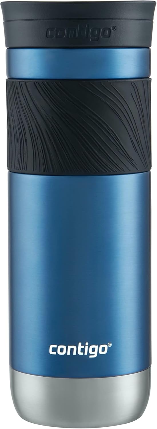 Byron 2.0 Stainless Steel Travel Mug with Snapseal Lid and Grip 20oz, Blueberry, Great for hot and cold beverages
