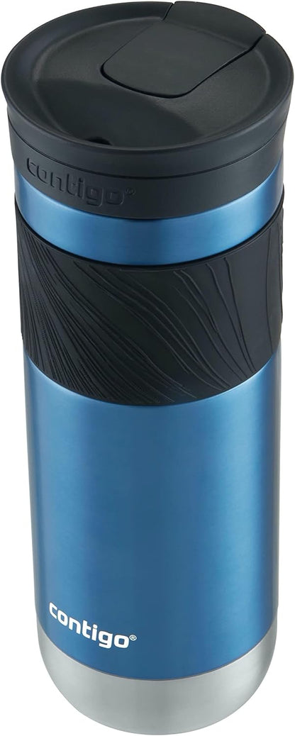 Byron 2.0 Stainless Steel Travel Mug with Snapseal Lid and Grip 20oz, Blueberry, Great for hot and cold beverages