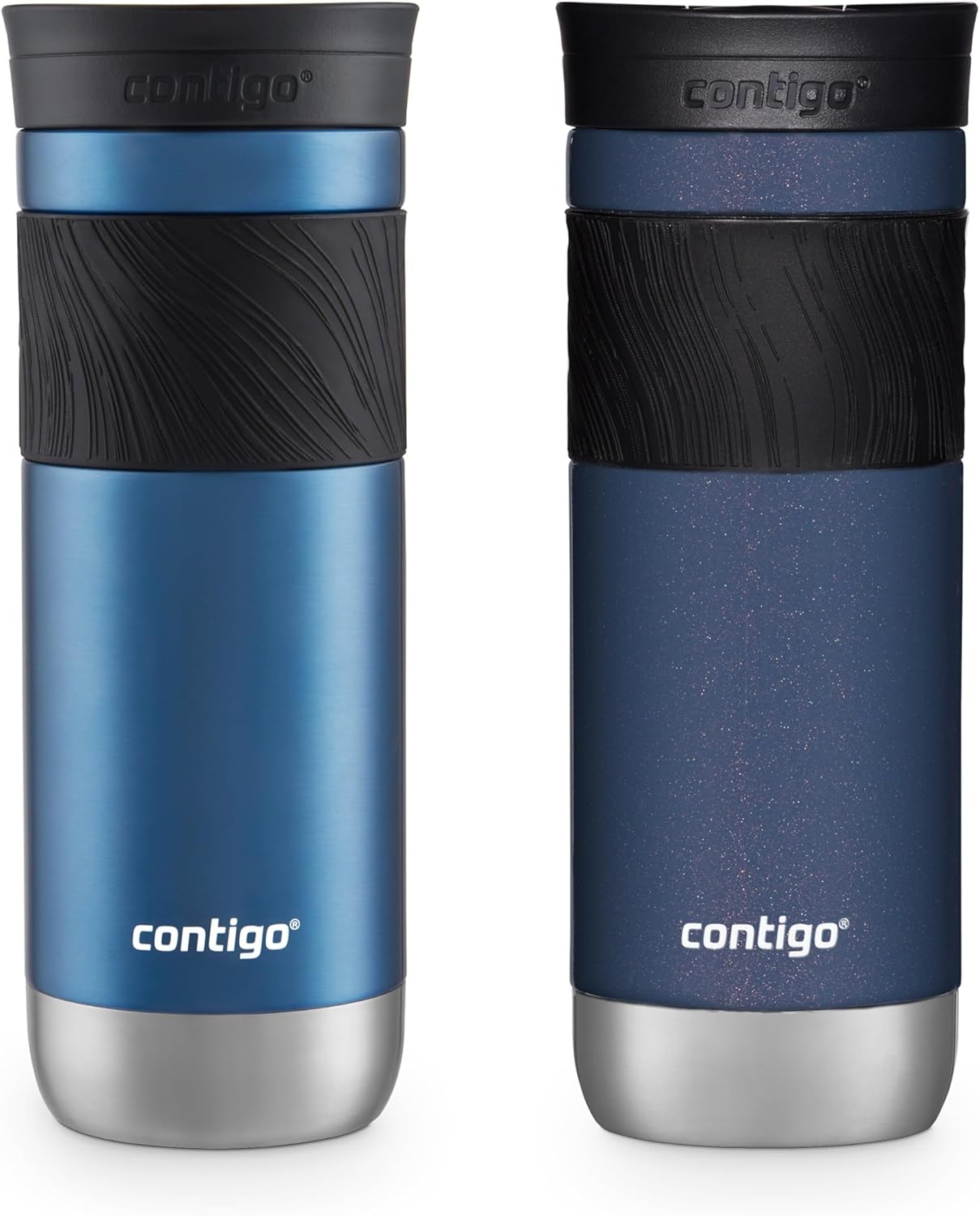 Byron 2.0 Stainless Steel Travel Mug with Snapseal Lid and Grip 20oz, Blueberry, Great for hot and cold beverages