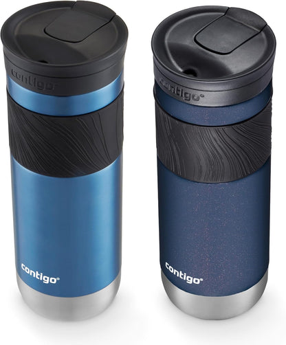 Byron 2.0 Stainless Steel Travel Mug with Snapseal Lid and Grip 20oz, Blueberry, Great for hot and cold beverages