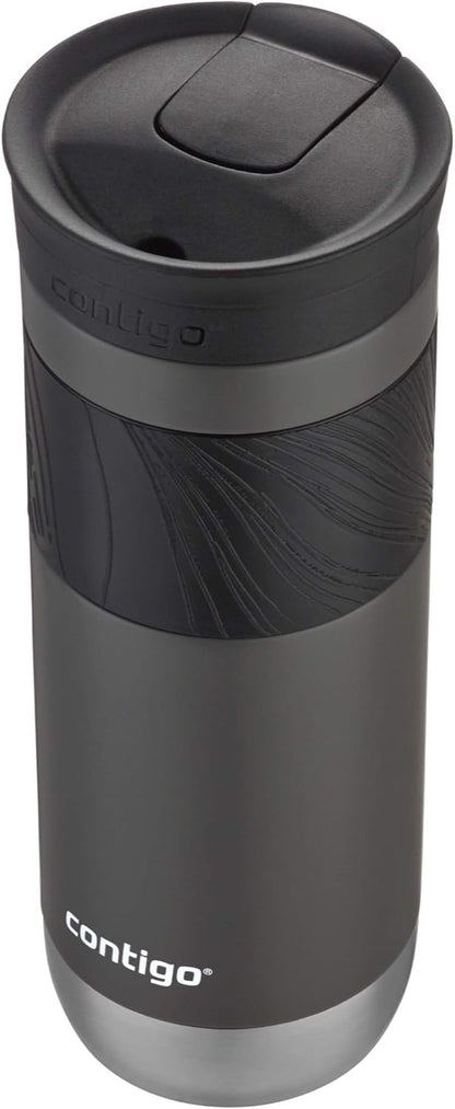 Byron 2.0 Stainless Steel Travel Mug with Snapseal Lid and Grip 20oz, Blueberry, Great for hot and cold beverages