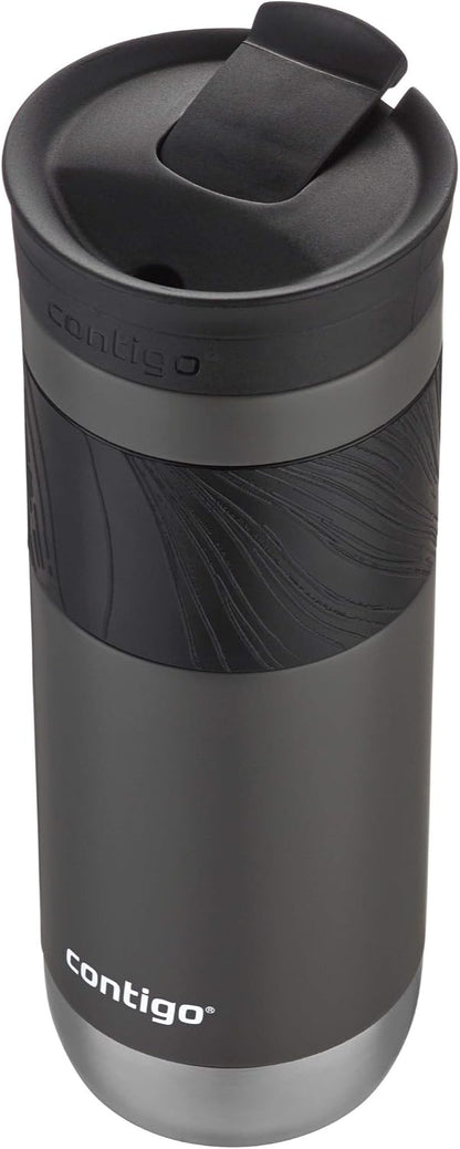 Byron 2.0 Stainless Steel Travel Mug with Snapseal Lid and Grip 20oz, Blueberry, Great for hot and cold beverages