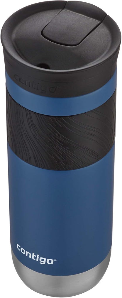 Byron 2.0 Stainless Steel Travel Mug with Snapseal Lid and Grip 20oz, Blueberry, Great for hot and cold beverages