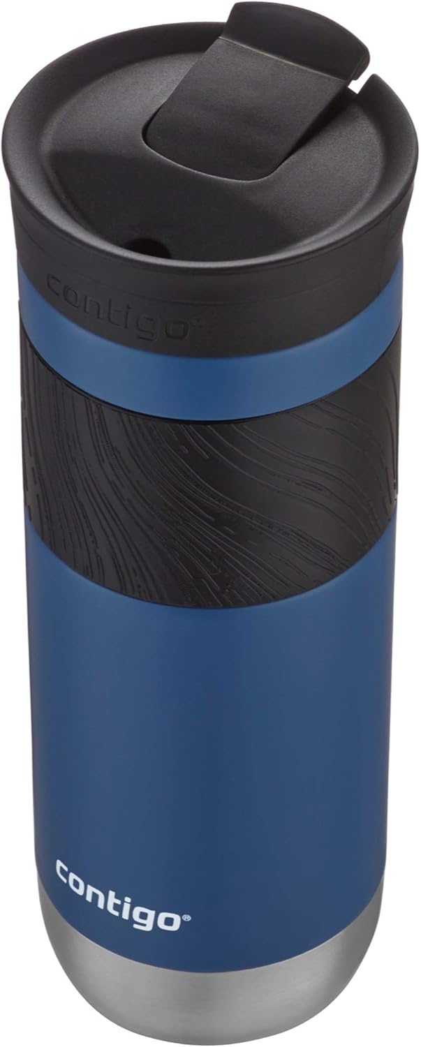 Byron 2.0 Stainless Steel Travel Mug with Snapseal Lid and Grip 20oz, Blueberry, Great for hot and cold beverages