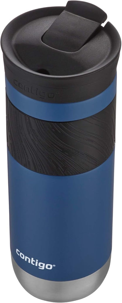 Byron 2.0 Stainless Steel Travel Mug with Snapseal Lid and Grip 20oz, Blueberry, Great for hot and cold beverages