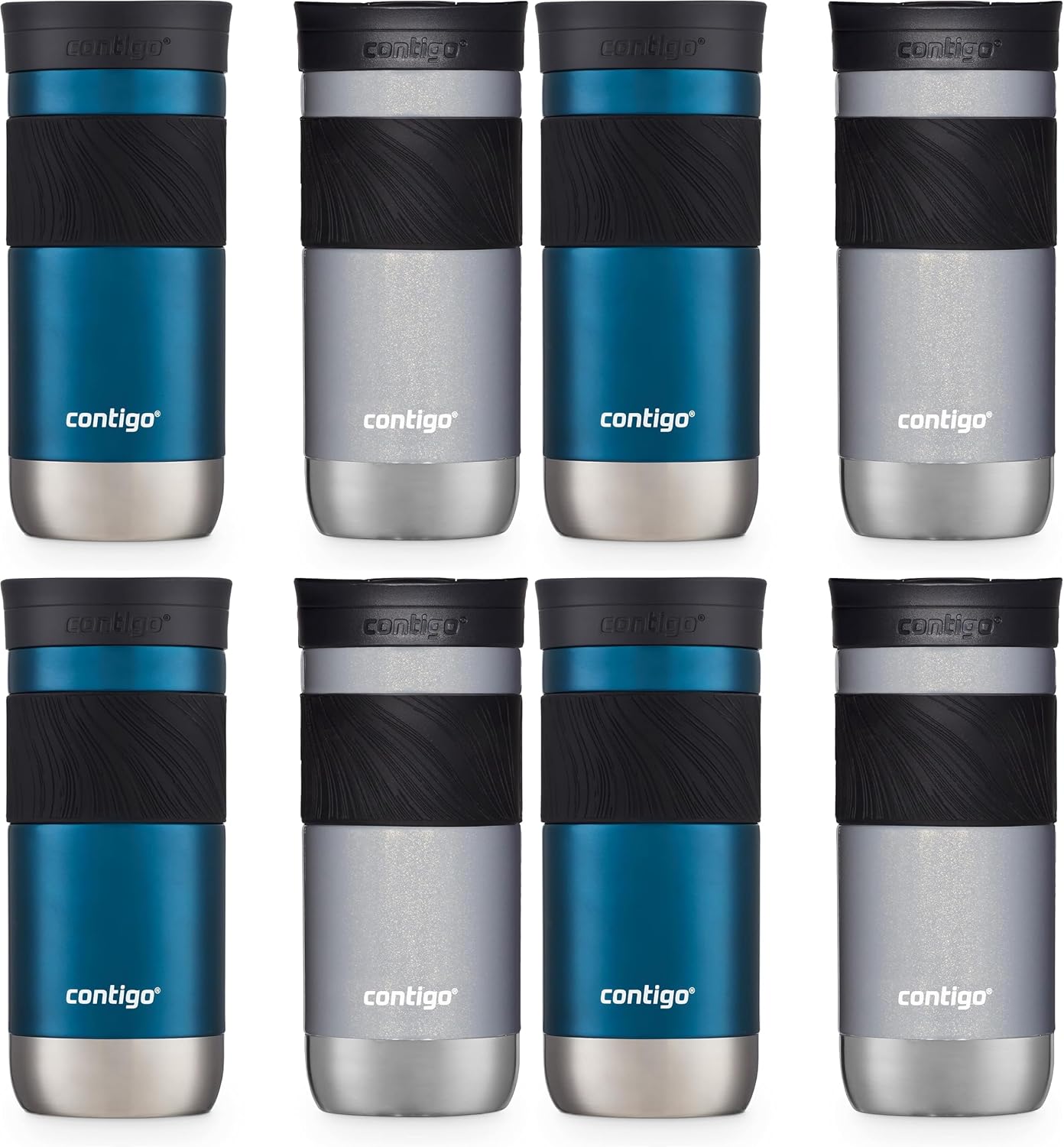 Byron 2.0 Stainless Steel Travel Mug with Snapseal Lid and Grip 20oz, Blueberry, Great for hot and cold beverages