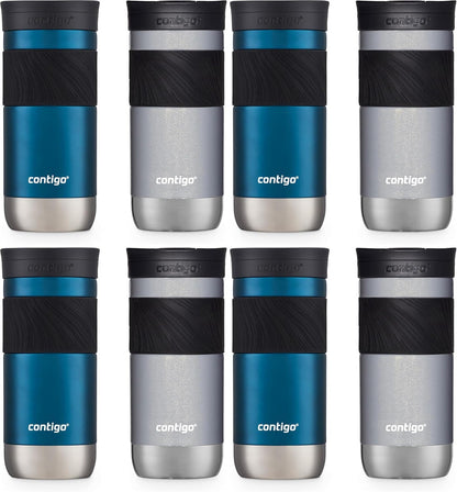 Byron 2.0 Stainless Steel Travel Mug with Snapseal Lid and Grip 20oz, Blueberry, Great for hot and cold beverages