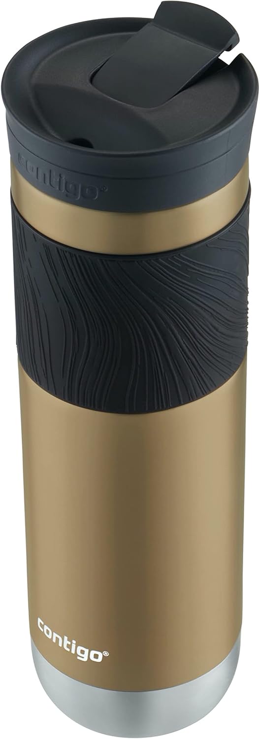 Byron 2.0 Stainless Steel Travel Mug with Snapseal Lid and Grip 20oz, Blueberry, Great for hot and cold beverages