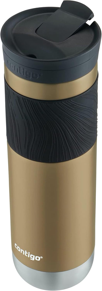 Byron 2.0 Stainless Steel Travel Mug with Snapseal Lid and Grip 20oz, Blueberry, Great for hot and cold beverages