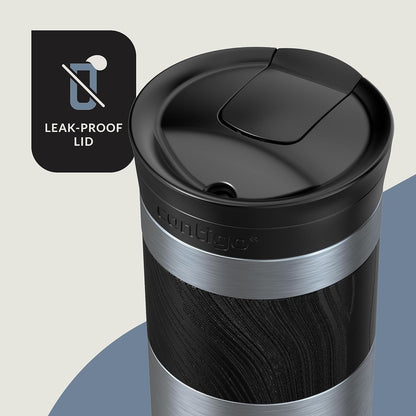 Byron 2.0 Stainless Steel Travel Mug with Snapseal Lid and Grip 20oz, Blueberry, Great for hot and cold beverages