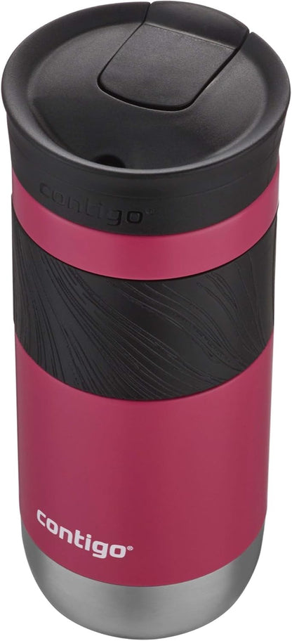 Byron 2.0 Stainless Steel Travel Mug with Snapseal Lid and Grip 20oz, Blueberry, Great for hot and cold beverages