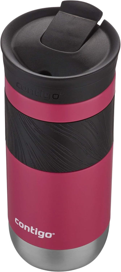 Byron 2.0 Stainless Steel Travel Mug with Snapseal Lid and Grip 20oz, Blueberry, Great for hot and cold beverages