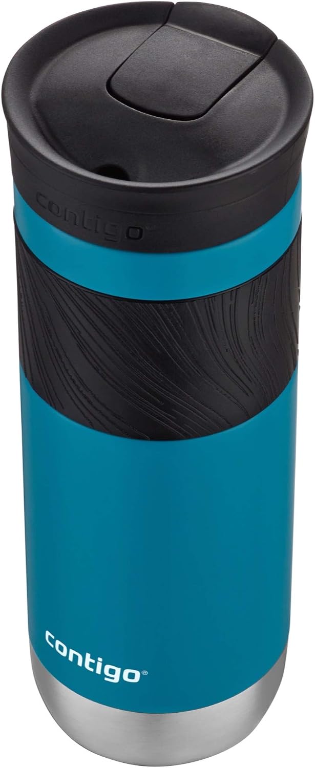 Byron 2.0 Stainless Steel Travel Mug with Snapseal Lid and Grip 20oz, Blueberry, Great for hot and cold beverages