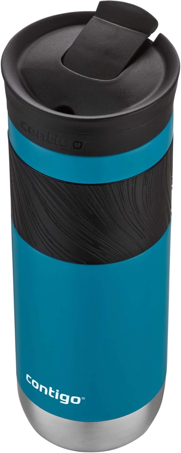 Byron 2.0 Stainless Steel Travel Mug with Snapseal Lid and Grip 20oz, Blueberry, Great for hot and cold beverages