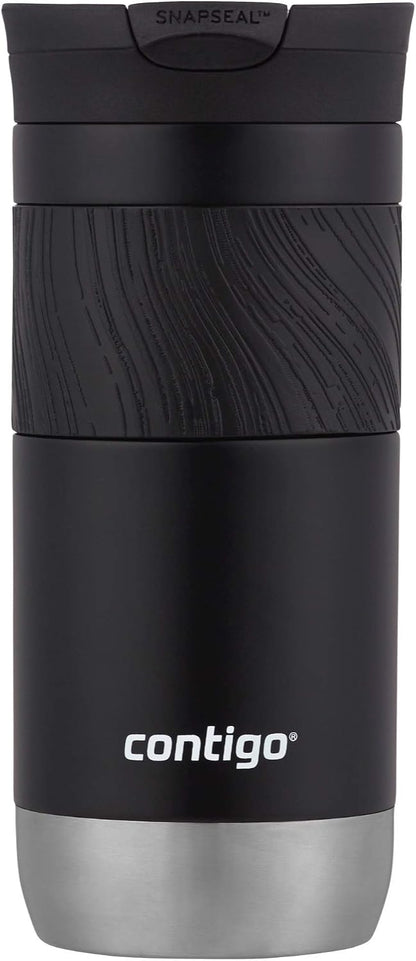 Byron 2.0 Stainless Steel Travel Mug with Snapseal Lid and Grip 20oz, Blueberry, Great for hot and cold beverages