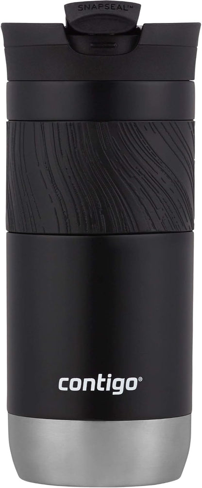 Byron 2.0 Stainless Steel Travel Mug with Snapseal Lid and Grip 20oz, Blueberry, Great for hot and cold beverages