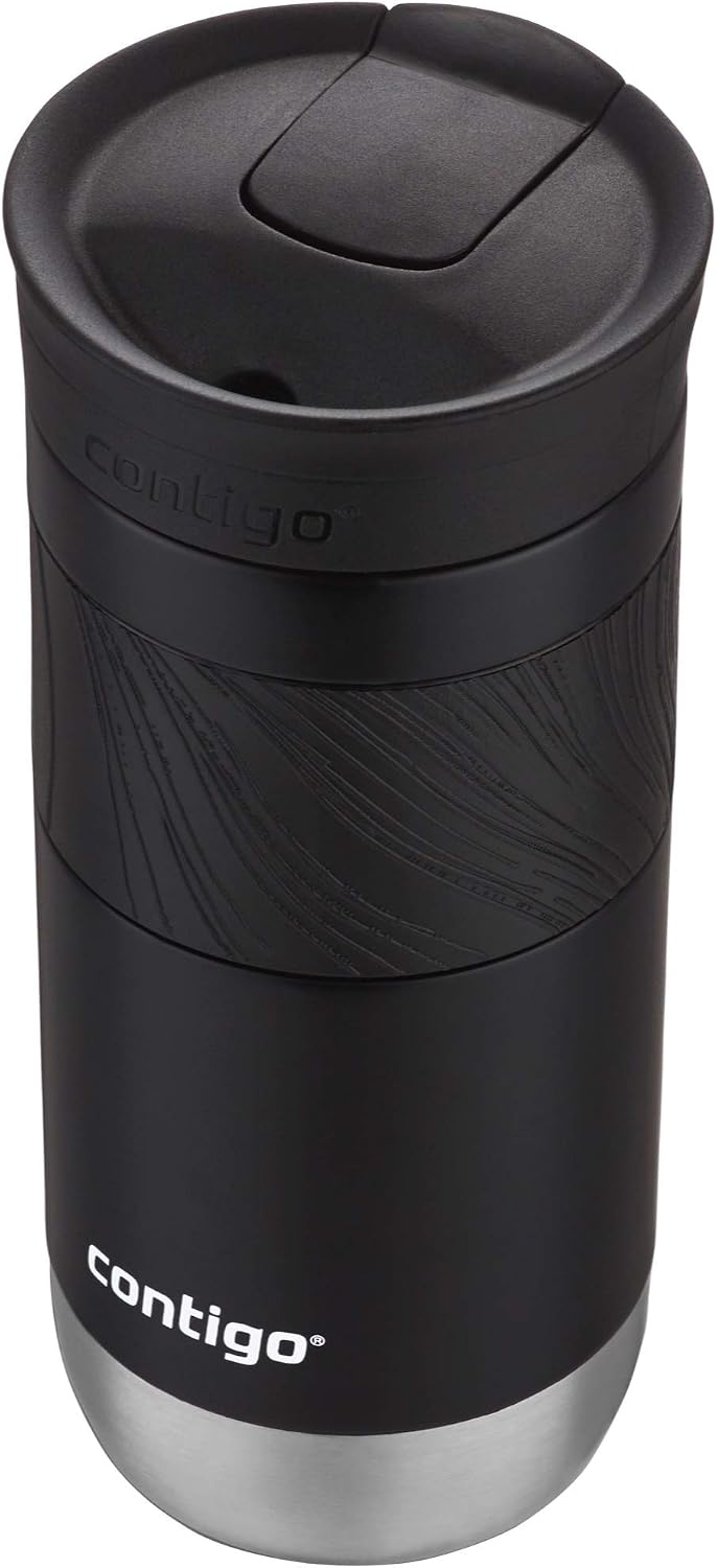 Byron 2.0 Stainless Steel Travel Mug with Snapseal Lid and Grip 20oz, Blueberry, Great for hot and cold beverages
