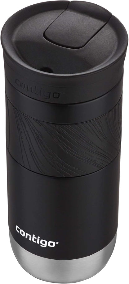 Byron 2.0 Stainless Steel Travel Mug with Snapseal Lid and Grip 20oz, Blueberry, Great for hot and cold beverages