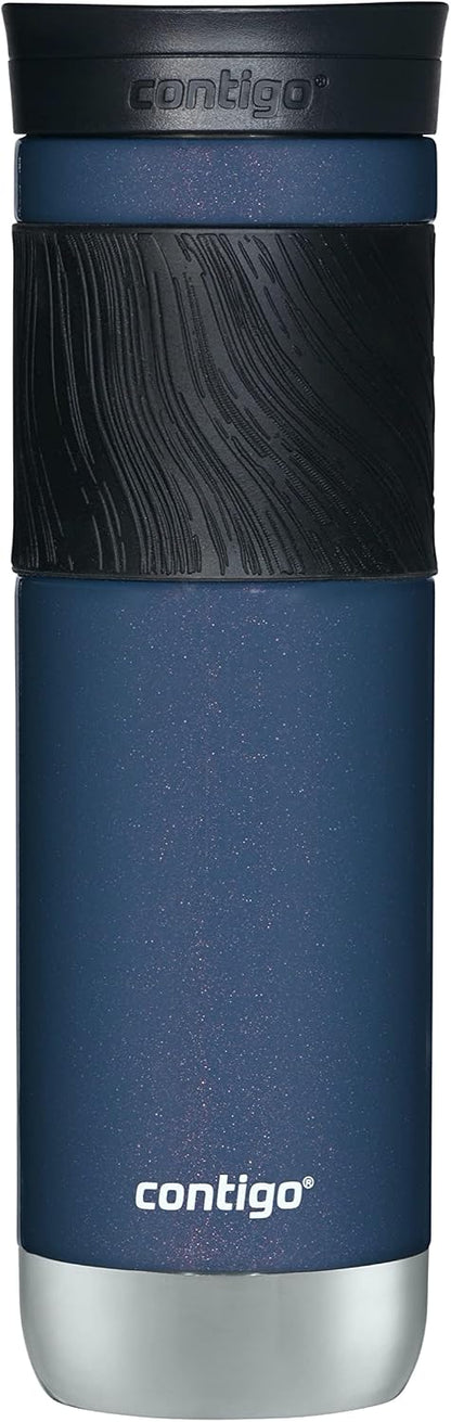 Byron 2.0 Stainless Steel Travel Mug with Snapseal Lid and Grip 20oz, Blueberry, Great for hot and cold beverages