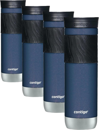Byron 2.0 Stainless Steel Travel Mug with Snapseal Lid and Grip 20oz, Blueberry, Great for hot and cold beverages