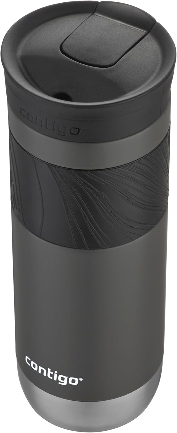 Byron 2.0 Stainless Steel Travel Mug with Snapseal Lid and Grip 20oz, Blueberry, Great for hot and cold beverages