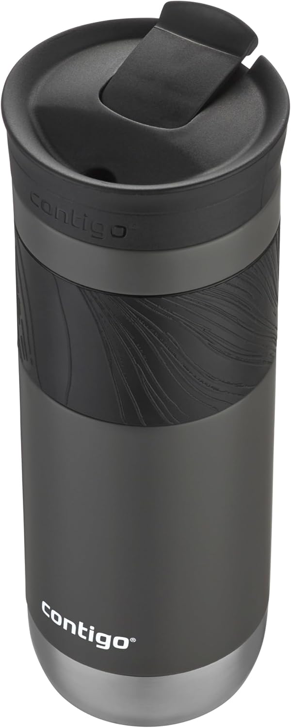 Byron 2.0 Stainless Steel Travel Mug with Snapseal Lid and Grip 20oz, Blueberry, Great for hot and cold beverages