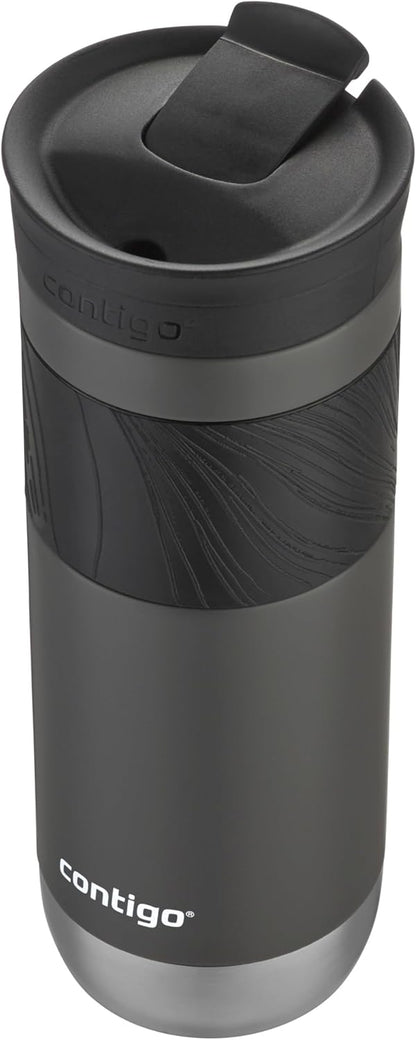 Byron 2.0 Stainless Steel Travel Mug with Snapseal Lid and Grip 20oz, Blueberry, Great for hot and cold beverages