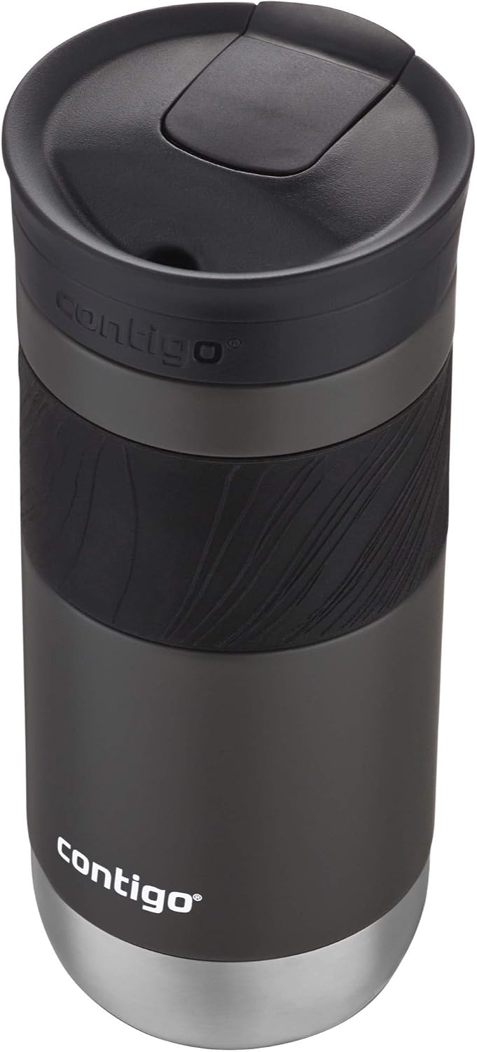 Byron 2.0 Stainless Steel Travel Mug with Snapseal Lid and Grip 20oz, Blueberry, Great for hot and cold beverages